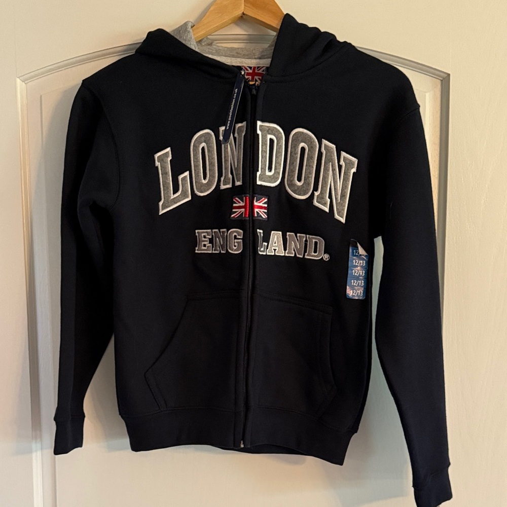 London England Kids Hoodie - navy